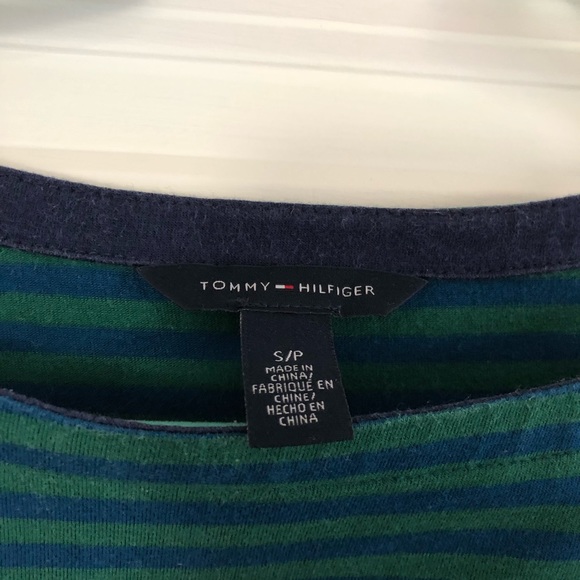 Tommy Hilfiger Boatneck Striped 3/4 Sleeve Tee - Picture 2 of 3